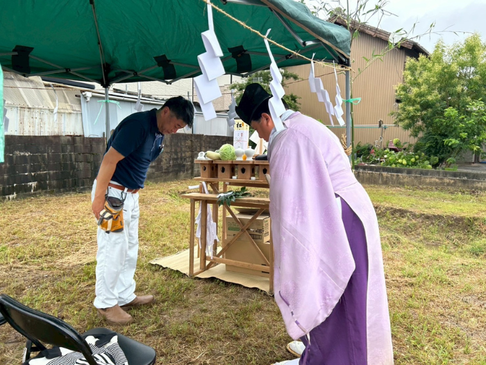 【豊川市御前町】展示場（モデルハウス）の地鎮祭を執り行いました 画像