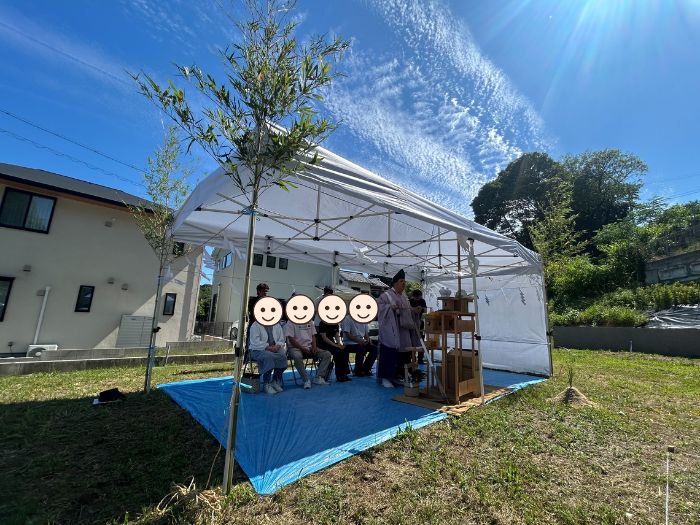 S様邸の建設地で行われた地鎮祭の様子をレポートします! 画像