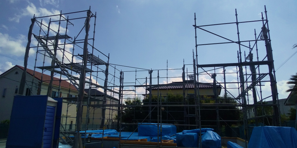 【豊川市 新築】足場完成しました。 アイキャッチ画像