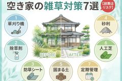 【放置はリスク】空き家の雑草対策7選！予期せぬトラブルを避けるためにできること アイキャッチ画像